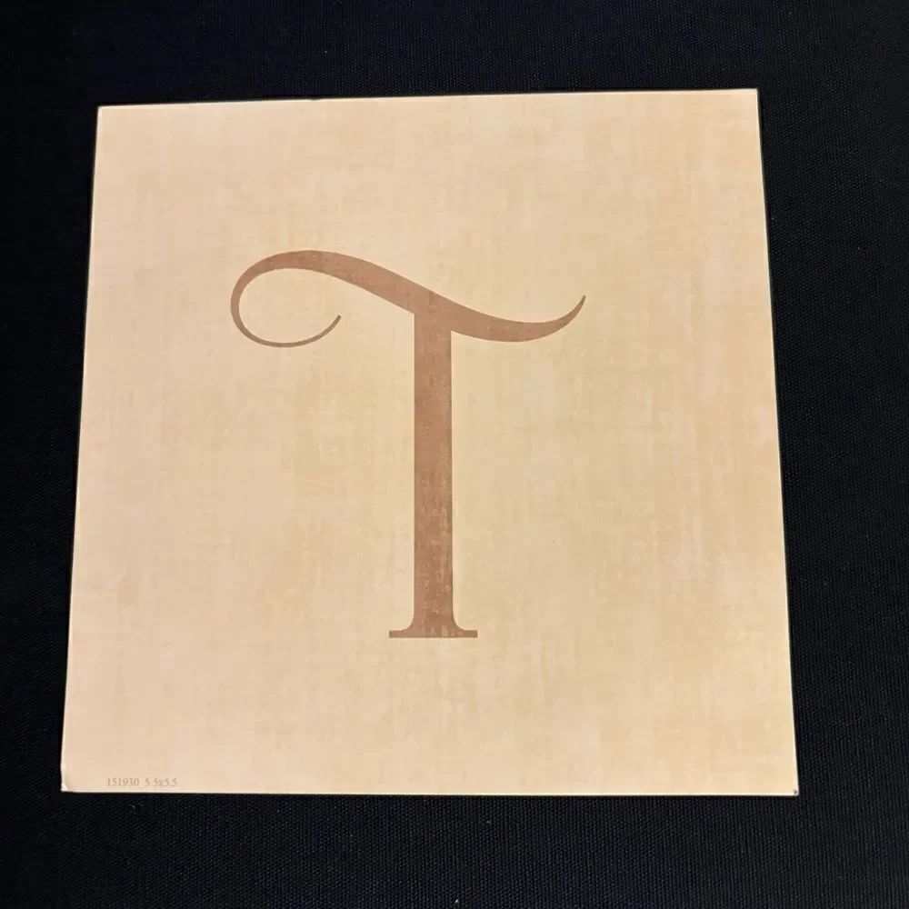 5.5” NEW! “T” Square Monogram Letter Print Ready to be Framed Print Only